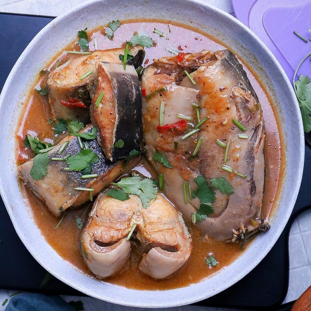 Steaming catfish peppersoup in bowl